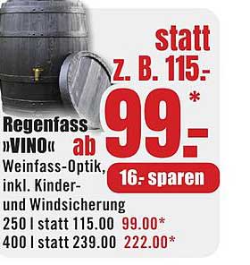 Regenfass ''VINO'' in Weinfass-Optik