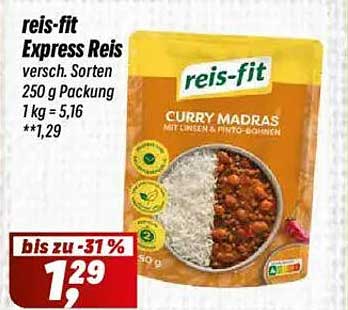 reis-fit Express Reis Curry Madras 250 g