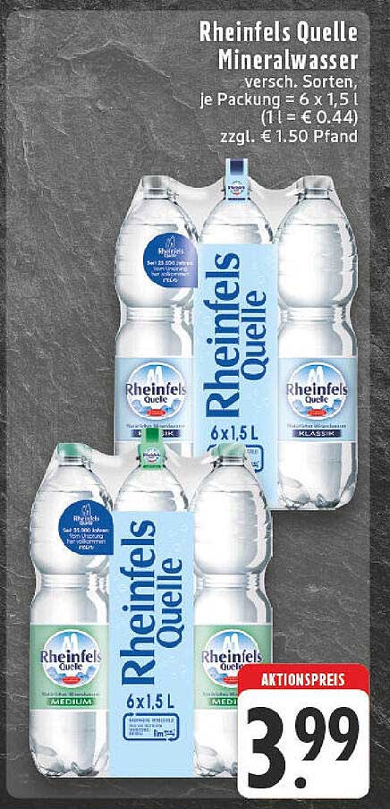 Rheinfels Quelle Mineralwasser 6 x 1,5 l