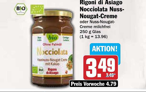 Rigoni di Asiago Nocciolata Nuss-Nougat-Creme 250 g