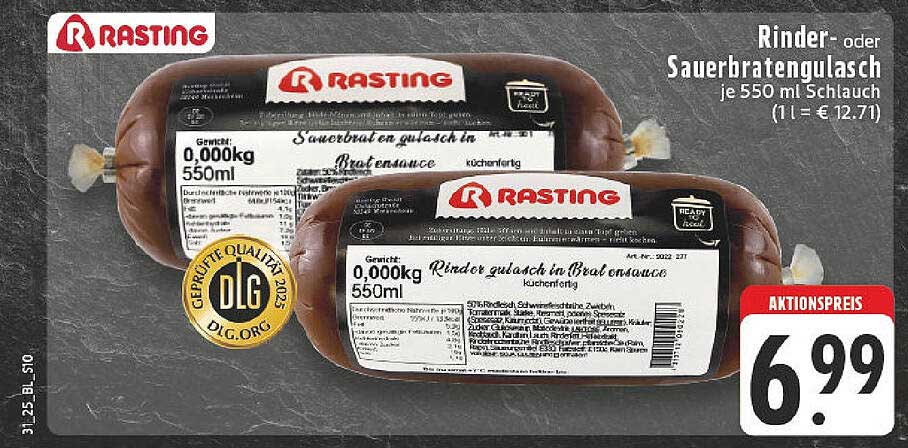 Rinder- oder Sauerbratenugatsch je 550 ml Schlauch
