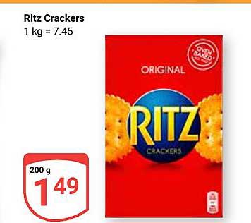 Ritz Crackers 200 g für nur 1,49 €