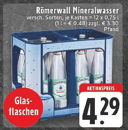 Römerwall Mineralwasser - Kasten mit 12 x 0,75 L