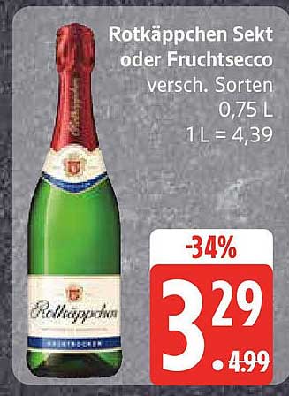Rotkäppchen Sekt oder Fruchtsecco, verschiedene Sorten 0,75 L