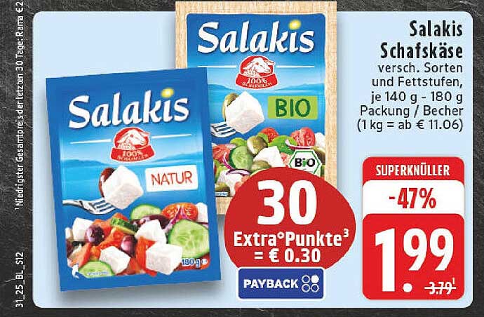 Salakis Schafskäse 180 g, verschiedene Sorten
