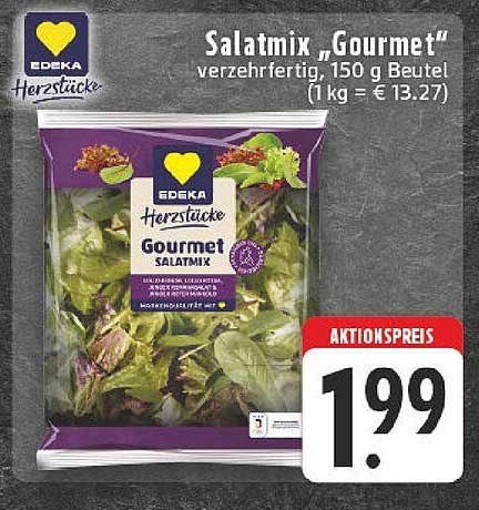 Salatmix „Gourmet“ – verzehrfertig, 150 g Beutel