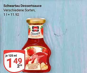 Schwartau Dessertsauce - Verschiedene Sorten
