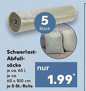 Schwerlast-Abfallsäcke, 5 Stück