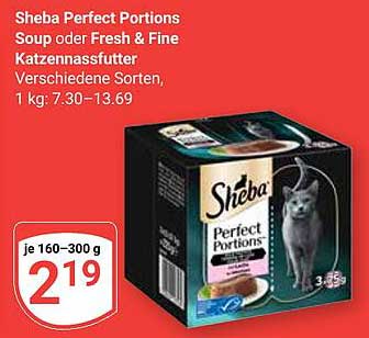 Sheba Perfect Portions Soup oder Fresh & Fine Katzennassfutter verschiedene Sorten