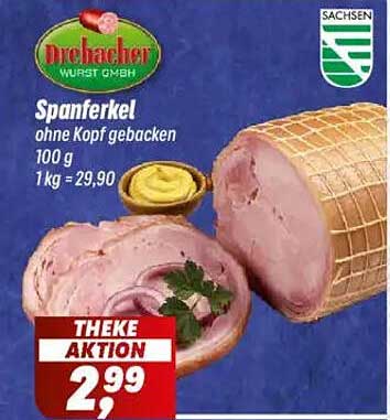 Spanferkel ohne Kopf gebacken