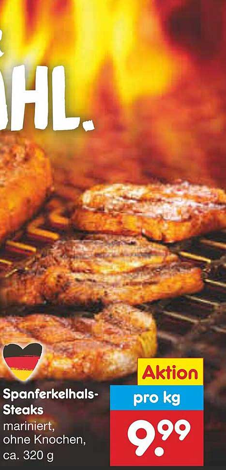 Spanferkelhals-Steaks, mariniert, ohne Knochen, ca. 320 g
