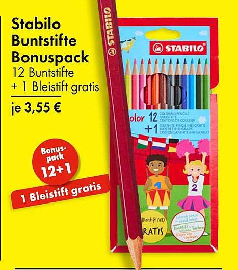 Stabilo Buntstifte Bonuspack - 12 Buntstifte + 1 Bleistift gratis