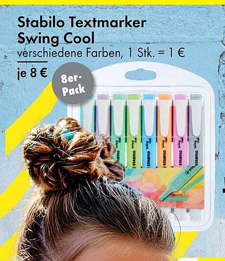 Stabilo Textmarker Swing Cool, 8er-Pack