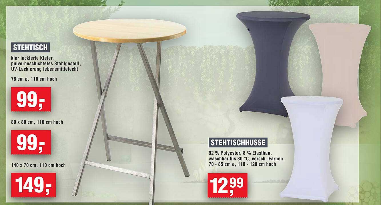 Stehtisch und Stehtischhusse - Perfekte Ergänzung für jede Feier