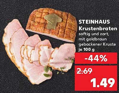 STEINHAUS Krustenbraten saftig und zart, mit goldbraun gebackener Kruste je 100 g