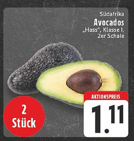 Südafrika Avocados 'Hass', Klasse I, 2er Schale
