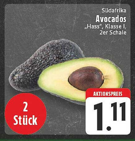 Südafrika Avocados „Hass“, Klasse I, 2er Schale