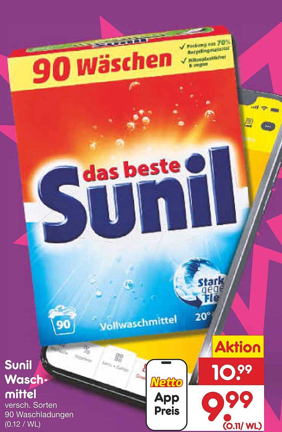Sunil Waschmittel – 90 Waschladungen