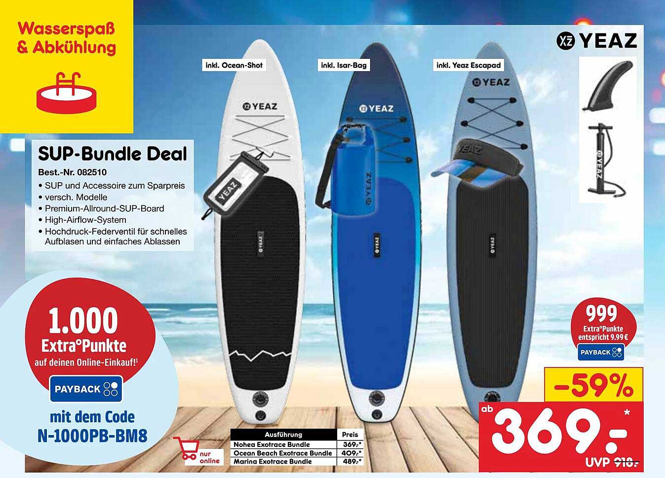 SUP-Bundle Deal – Premium-Allround-SUP-Board mit Accessoires