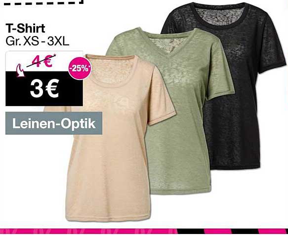 T-Shirt in Leinen-Optik - 25 % Rabatt