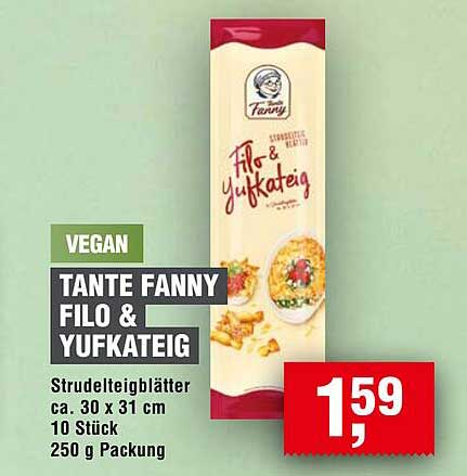 Tante Fanny Filo & Yufkateig 250 g Packung
