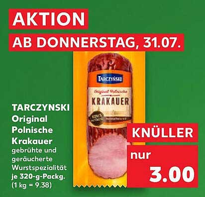 TARCZYNSKI Original Polnische Krakauer - 320 g