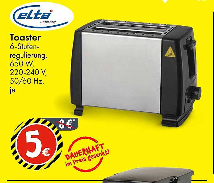 Toaster 6-Stufen-Regulierung, 650 W von elta