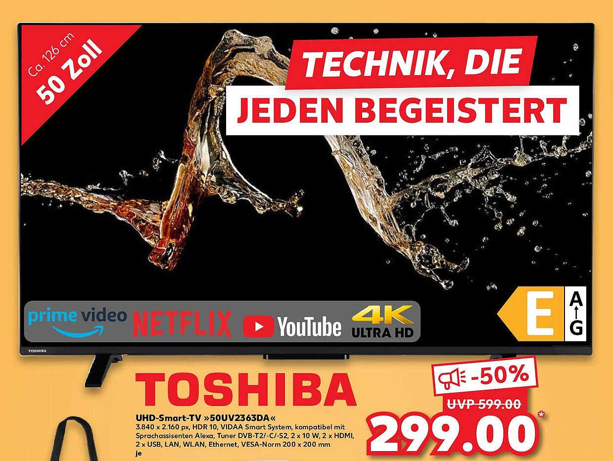 TOSHIBA UHD-Smart-TV »50UV2363DA«