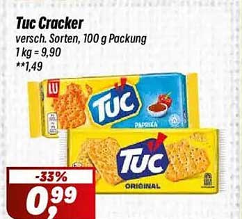 Tuc Cracker - verschiedene Sorten, 100 g Packung