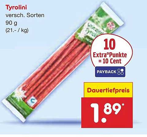 Tyrolini - verschiedene Sorten 90 g