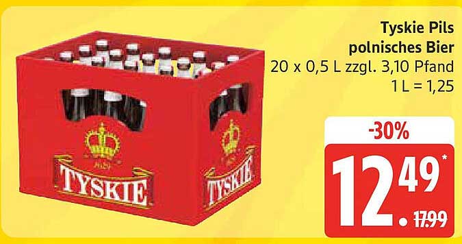 Tyskie Pils polnisches Bier 20 x 0,5 L