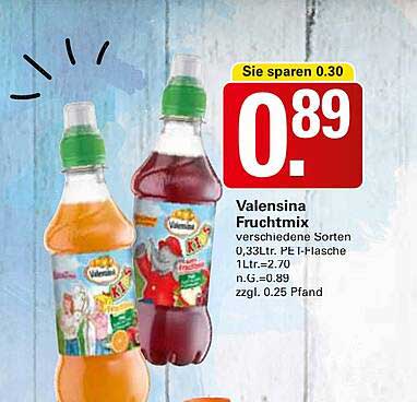 Valensina Fruchtmix - verschiedene Sorten