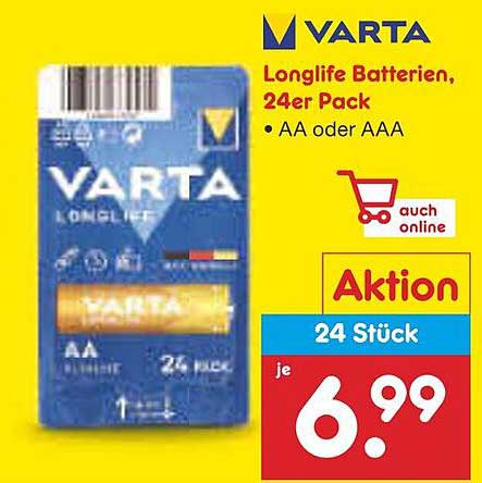 VARTA Longlife Batterien, 24er Pack