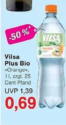 Vilsa Plus Bio "Orange", 1L, zzgl. 25 Cent Pfand