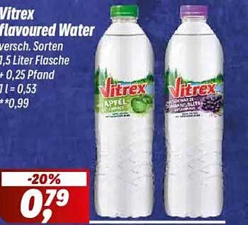 Vitrex Flavored Water - Verschiedene Sorten