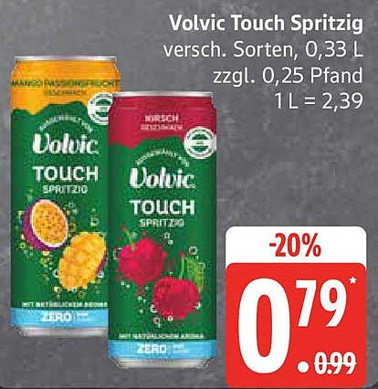 Volvic Touch Spritzig 0,33 L - verschiedene Sorten