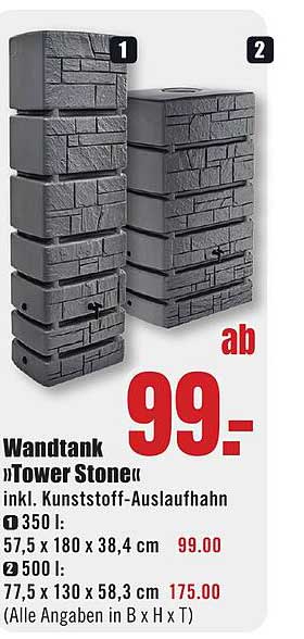 Wandtank »Tower Stone«