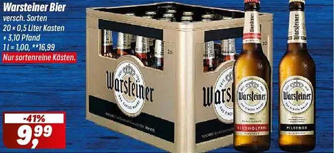 Warsteiner Bier 20 x 0,5 Liter Kasten