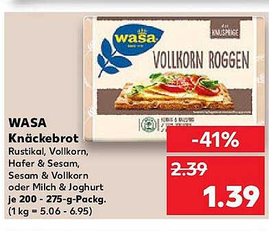 WASA Knäckebrot Vollkorn Roggen