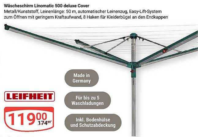 Wäscheständer Linomatic 500 deluxe Cover