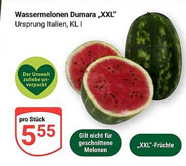 Wassermelonen Dumara „XXL“ - Ursprung Italien, KL I