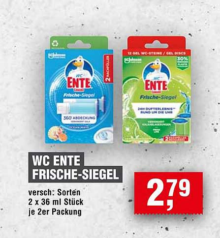 WC ENTE Frische-Siegel, 2 x 36 ml Packung