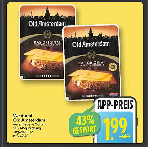 Westland Old Amsterdam verschiedene Sorten 115-145g Packung