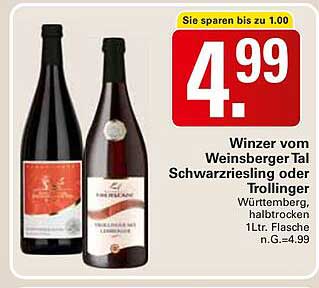 Winzer vom Weinsberger Tal Schwarzriesling oder Trollinger