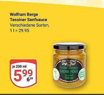 Wolfram Berge Tessiner Senfsauce - Grüne Feige