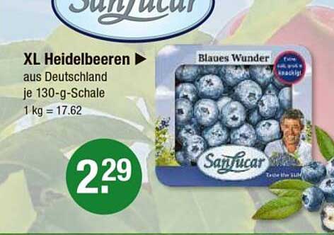 XL Heidelbeeren aus Deutschland, je 130-g-Schale