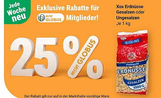 Xox Erdnüsse gesalzen oder ungesalzen, 1 kg