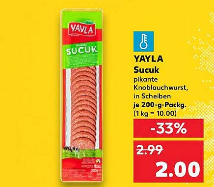 YAYLA Sucuk pikante Knoblauchwurst, 200-g-Packung