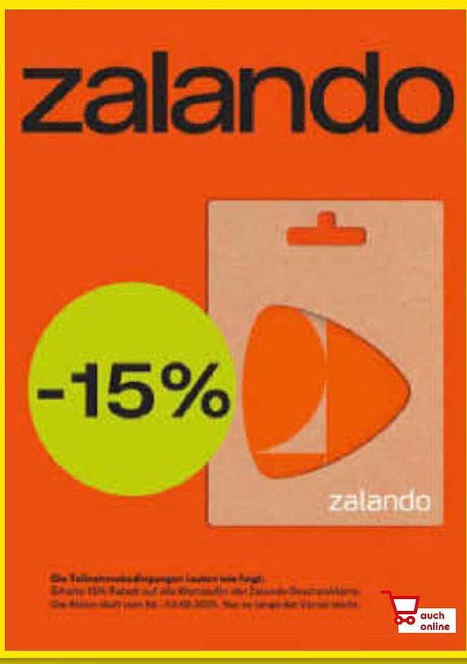 Zalando Gutschein - 15% Rabatt auf alle Artikel