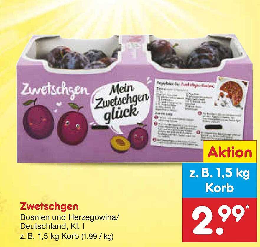 Zwetschgen, 1,5 kg Korb, nur 2,99 €
